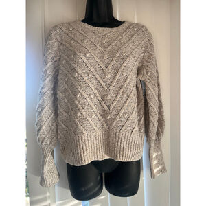 GAP Womens Cable Knit Sweater Beige